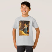 干し草で納屋の中の猫の農場! Tシャツ (正面フル)
