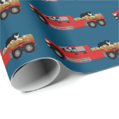 干し草と犬を持つトラックの西ランチカウボーイ ラッピングペーパー (ロールコーナー)