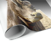 干し草に茶色の牛が寄り添っていた ラッピングペーパー (ロールコーナー)