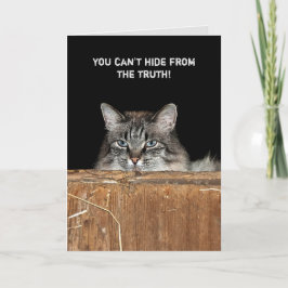 干し草のロフトの誕生日に納屋の猫 カード