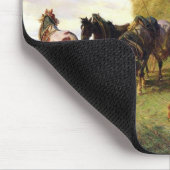 干し草の収穫1869年 マウスパッド (コーナー)