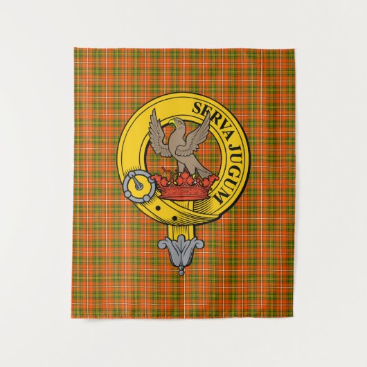 干し草の古代タータンチェックの一族はタペストリーに記章を付けます タペストリー (正面)