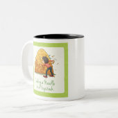 干し草の山で針を見つける ツートーンマグカップ (正面左)