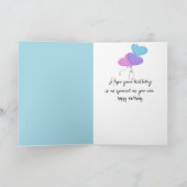 干し草の山の誕生日ガール カード (内部)