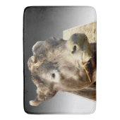 干し草の日：茶色の牛のムチポップ・アートのムアウト バスマット (正面縦)