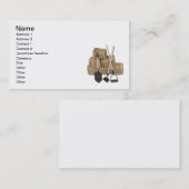 干し草の積み重ねで傾くヤード用具 名刺 (正面/裏面)