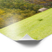 干し草の葉と秋の葉、の農場 フォトプリント            (角)