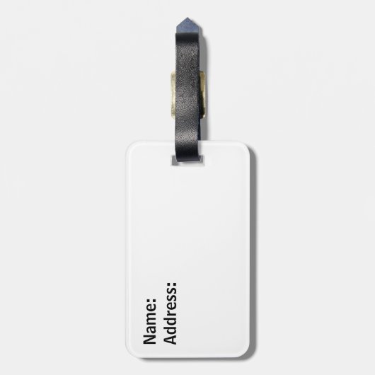 干し草の葉を持ち上げるストームトルネード ラゲッジタグ (裏面縦)