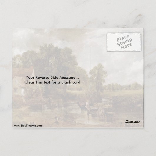 干し草はジョン・巡査に見られる ポストカード (裏面)