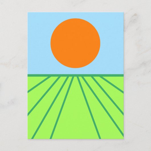 干し草を回す ポストカード (正面)