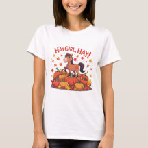 干し草ガール、干し草!!! 女性Tシャツ
