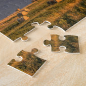 干し草ベールによって組み立てられ、劇的な古い納屋 ジグソーパズル (側面)