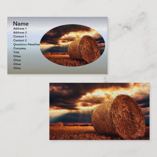干し草ベールの分野 名刺 (正面/裏面)