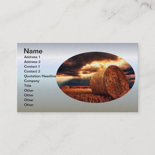 干し草ベールの分野 名刺 (正面)