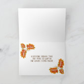 干し草ベールの秋のかかし カード (内部)