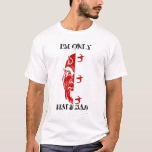 干し草用フォーク333の半分悪い悪魔のTシャツのデザインただ Tシャツ