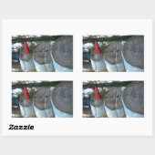 干し雪だるまシール 長方形シール (シート)