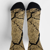 干ばつで土が割れて乾いた土地 ソックス (上部)