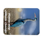 干ばつ青鷺 マグネット (横)