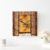 干ばつ スクエア壁時計 (ホーム)