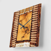 干ばつ スクエア壁時計 (傾斜)