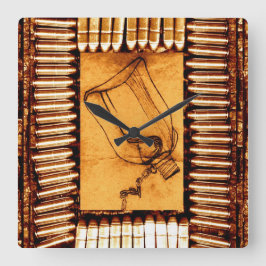 干ばつ スクエア壁時計