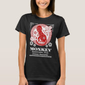 干支の猿の性格 Tシャツ (正面)