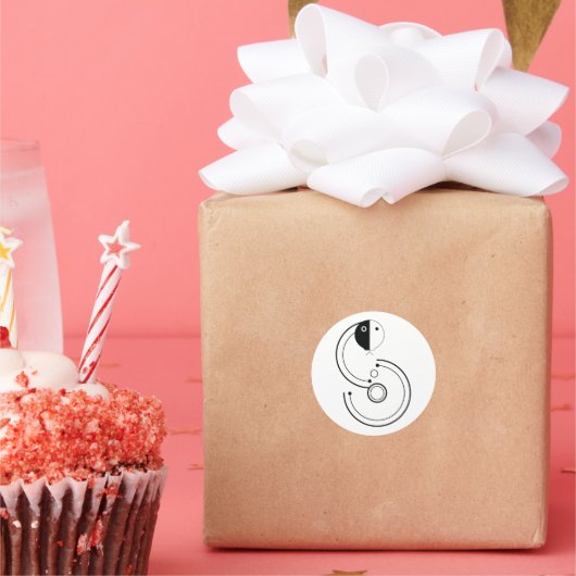 干支 スネーク ラウンドシール (パーティー)