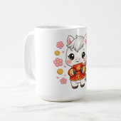 干支 丑年 かわいい 馬 年賀状 コーヒーマグカップ (正面左)