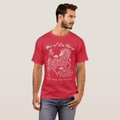 干支 午年 馬の年の特徴 中国風 旧正月 Tシャツ (正面フル)