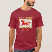 干支 午年 2026年 赤い馬の年 Tシャツ (正面)