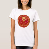 干支 巳年 赤/金 ID542 Tシャツ (正面)