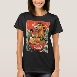 干支 旧正月 午年 2026 ラーメン 私 Tシャツ