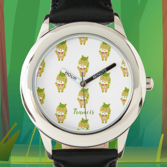 干支 馬年 おしゃれ オーダーメイド 腕時計 (Horse Year Lucky Cute Personalized Watch, perfect for you or as a gift for your loved ones! )