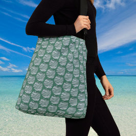 干渉の緑のオーブ クロスボディバッグ