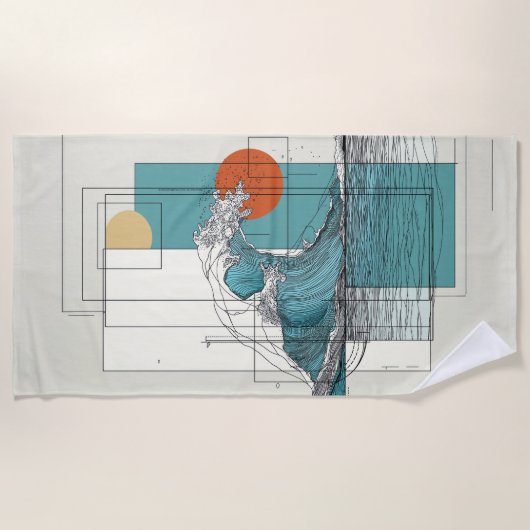 干潟バランスビーチタオル ビーチタオル (正面)