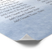 干潮のシーティングチャート – 最大12テーブル ポスター (角)