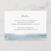 干潮の海岸ウェディング・レセプション受付カード 招待状 (正面)