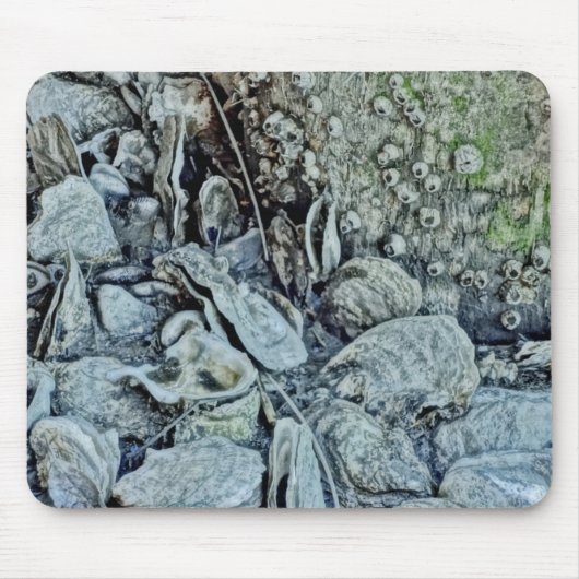 干潮の美しいのカキ養殖場 マウスパッド (正面)