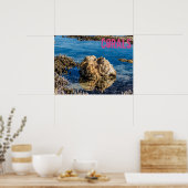 干潮時のサンゴ礁ルモーリシャスギフト ポスター (キッチン)