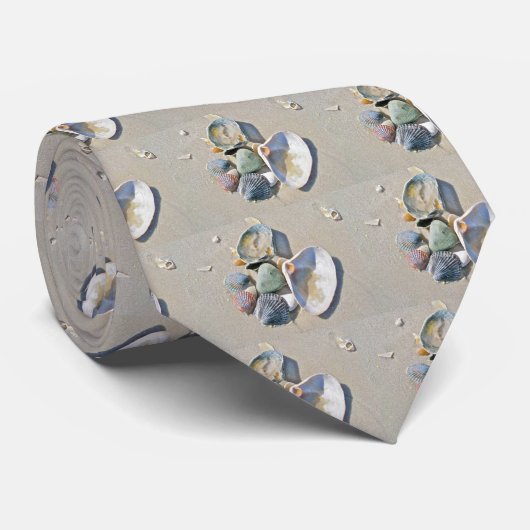 干潮時の貝殻 ネクタイ (ロール)