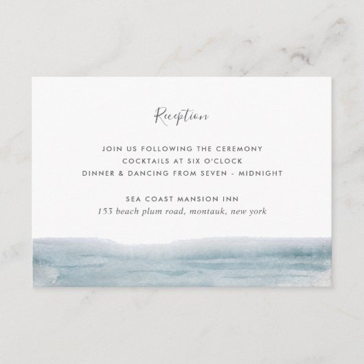 干潮海岸式披露宴エンクロージャカード 招待状 (正面)