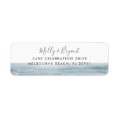 干潮 |コースタルウォーターのカラー差出人住所 ラベル (正面)