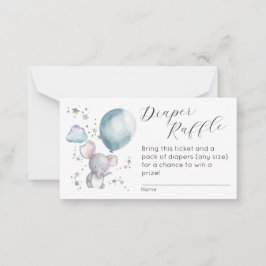 平おむつラッフルエンクロージャカード ノートカード