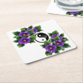 平かわいらし和 スクエアペーパーコースター (アングル)