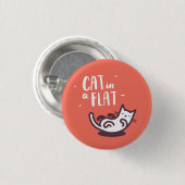 平たい箱の猫 缶バッジ (正面&裏面)