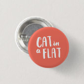 平たい箱の猫 缶バッジ (正面&裏面)