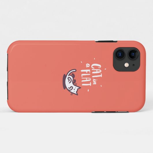 平たい箱の猫 Case-Mate iPhoneケース (裏面(横))