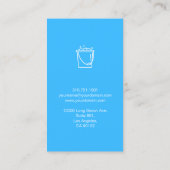 平らでお洒落でモダンなクリーニングのサービス業カード 名刺 (裏面)