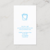 平らでお洒落でモダンなクリーニングのサービス業カード 名刺 (裏面)